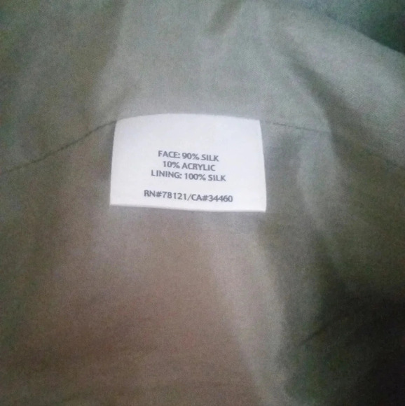 Eileen Fisher Women's Taupe Seersucker Silk Evening Cafe Jacket Size Medium - Picture 9 of 9